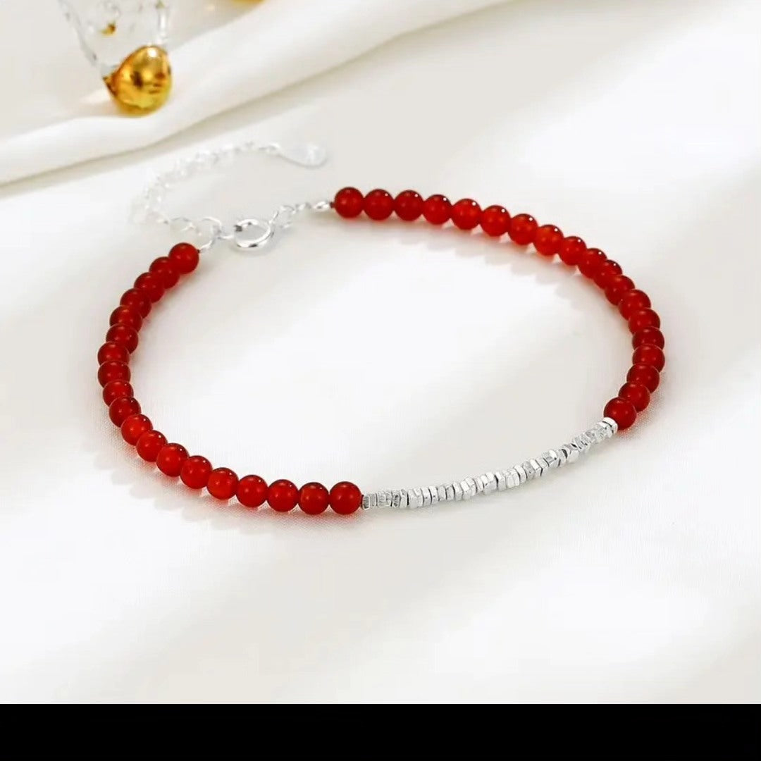 Pulsera en plata 925 y coralina