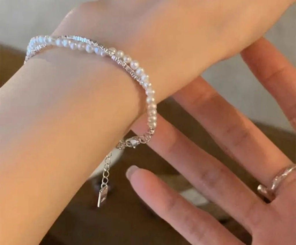 Pulsera en plata 925 y perla cultivada