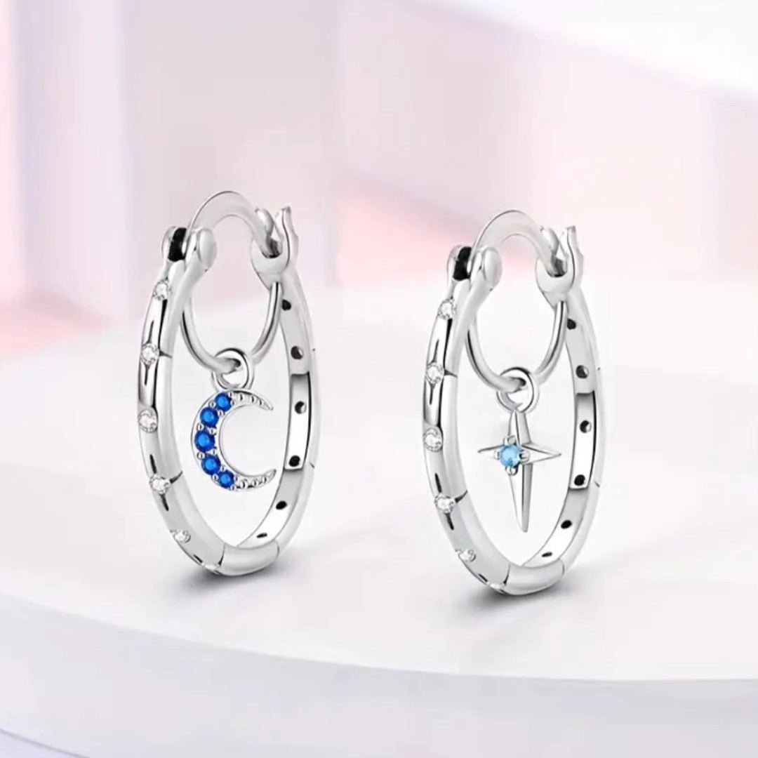 Aretes en plata 925 y circonios