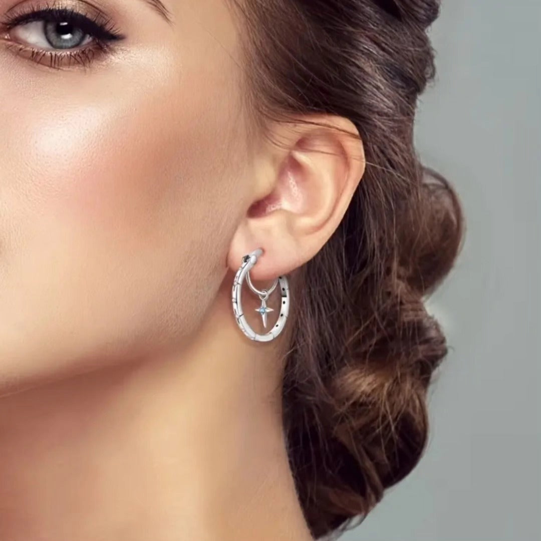 Aretes en plata 925 y circonios