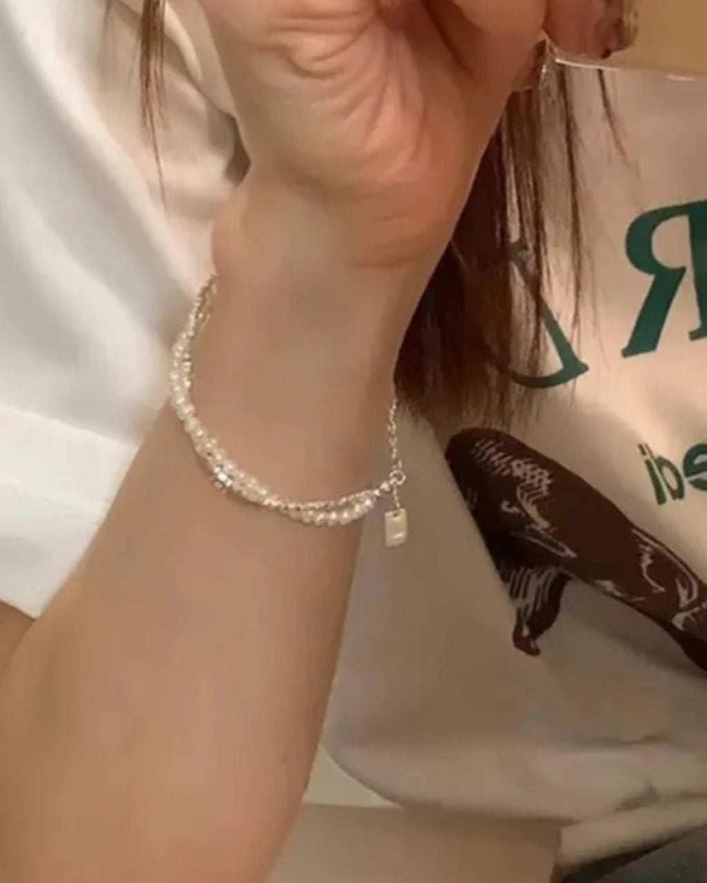 Pulsera en plata 925 y perla cultivada