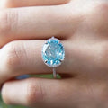 Anillo en plata 925 con aguamarina