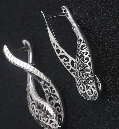 Aretes Curvos de Plata 925